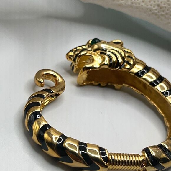 Tiger Green Eye Bangle Kenneth Jay Lanee - Picture 8 of 14